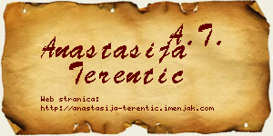 Anastasija Terentić vizit kartica